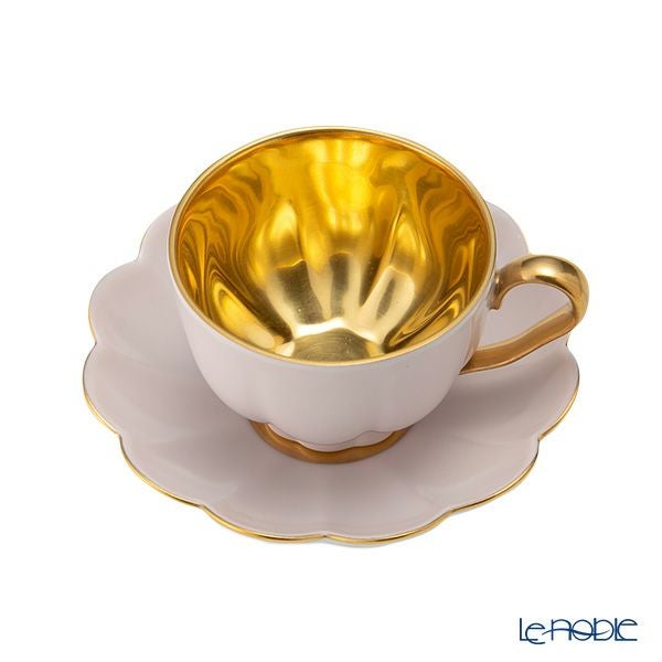 アウガルテン（AUGARTEN） メロン ライトピンク＆ゴールド（6925CR） モカカップ＆ソーサー（015）