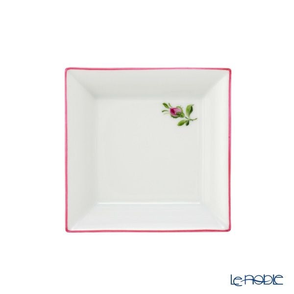 アウガルテン（AUGARTEN） プティットフルール（7096A） ピンク スクエアディッシュ 8×8cm（867）