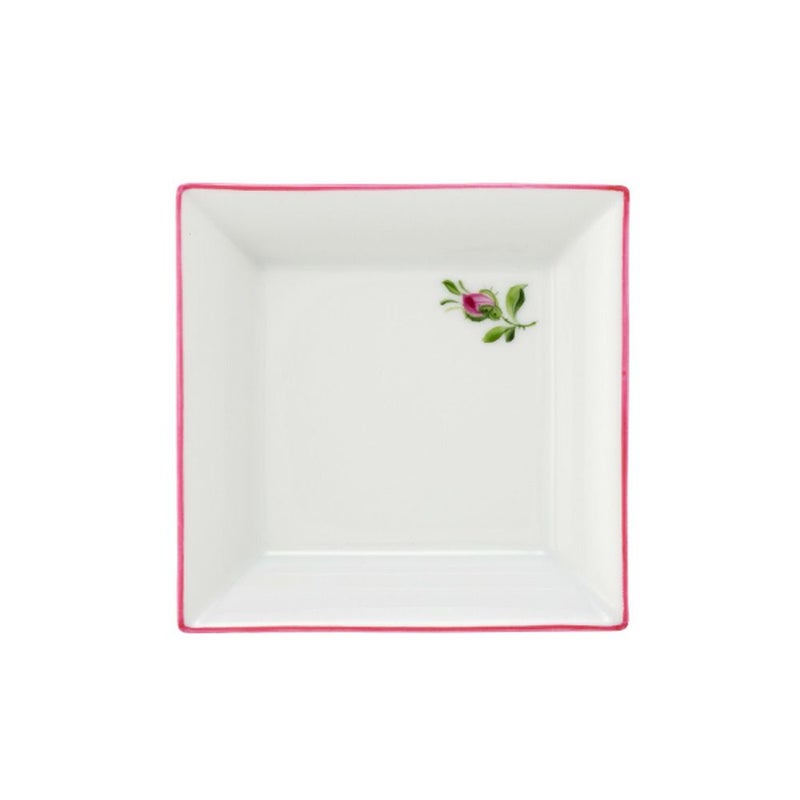 アウガルテン（AUGARTEN） プティットフルール（7096A） ピンク スクエアディッシュ 8×8cm（867）