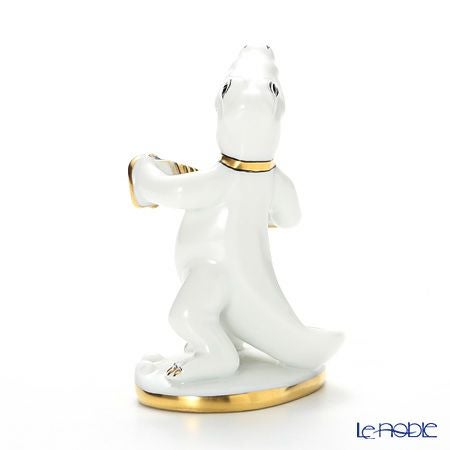 アウガルテン（AUGARTEN） フィギュリン アニマルフィルハーモニックス（011210） ハンドネオンを弾くワニ（クリムトカラー）