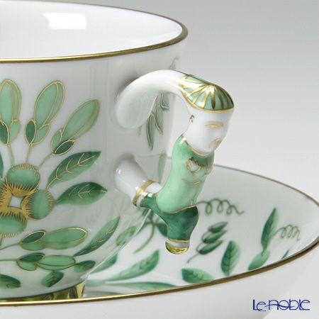 ヘレンド (HEREND) シノワズリ（中国趣味）東方の楽園 グリーン ZOVA 03364-0-21 マンダリン ラージカップ＆ソーサー