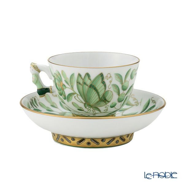 ヘレンド シノワズリ（中国趣味） 東方の楽園 グリーン ZOVA 03371-0-21 マンダリン スモールカップ＆ソーサー