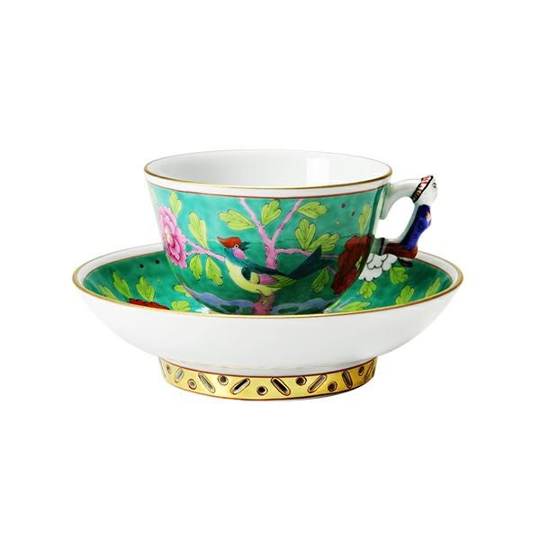 ヘレンド シノワズリ（中国趣味） マカオグリーン MACV 03371-0-21／3371 マンダリン スモールカップ＆ソーサー