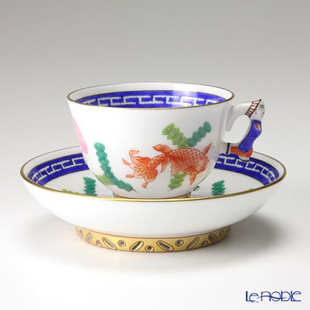 ヘレンド (HEREND) シノワズリ（中国趣味） ポワッソン 03371-0-21／3371 マンダリン スモールカップ＆ソーサー