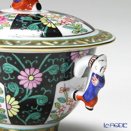 ヘレンド シノワズリ（中国趣味） 西安の黒 SN 03355-0-21／3355 シュガーポット 100ml（マンダリン）