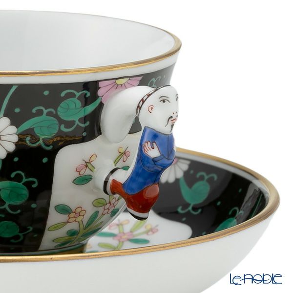 ヘレンド (HEREND) シノワズリ（中国趣味） 西安の黒 SN 03371-0-21／3371 マンダリン スモールカップ＆ソーサー