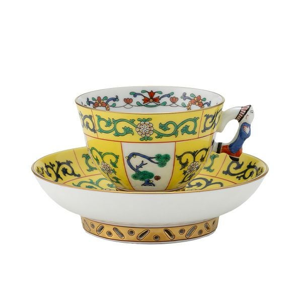 ヘレンド (HEREND) シノワズリ（中国趣味） 西安の黄 SJ 03371-0-21／3371 マンダリン スモールカップ＆ソーサー