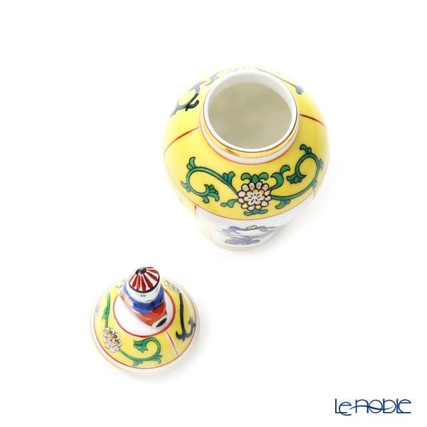 ヘレンド (HEREND) シノワズリ（中国趣味） 西安の黄 SJ ミニベース蓋付 マンダリン 9cm 06574-0-21