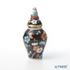 ヘレンド (HEREND) 黒地紅梅・PFNC 06574-0-21 ミニベース蓋付（マンダリン） 9cm