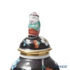 ヘレンド (HEREND) 黒地紅梅・PFNC 06574-0-21 ミニベース蓋付（マンダリン） 9cm