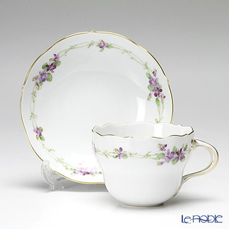 マイセン（Meissen） フラワーガーランド（スミレ） 229310／00582 コーヒーカップ＆ソーサー 200ml