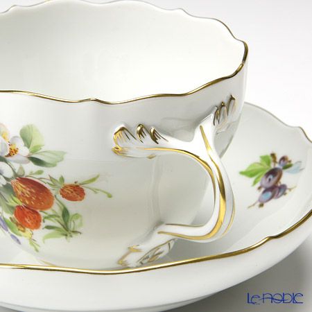 マイセン（Meissen） 果物文様 240210／00582 コーヒーカップ＆ソーサー 200ml イチゴ