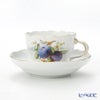 マイセン（Meissen） 果物文様 240210／00582 コーヒーカップ＆ソーサー 200ml プルーン