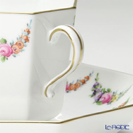 ヘレンド リヒテンシュタインブーケ LTBS 004304-0-00 オクタゴナルカップ＆ソーサー