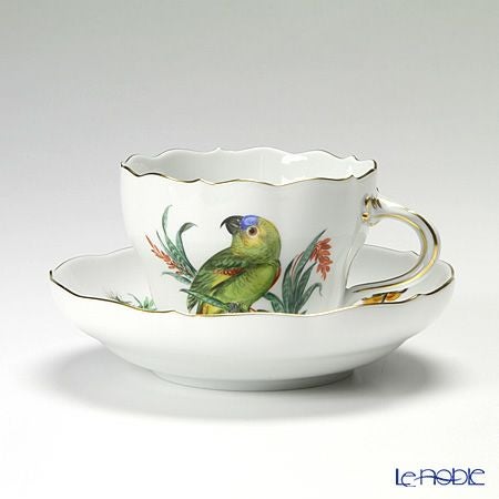 マイセン（Meissen） ビンテージバード 26c056／00582 コーヒーカップ＆ソーサー 200ml アオボウシインコ