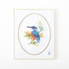 マイセン（Meissen） 陶板 鳥 260110／53n32 Kingfisher カワセミ 18×15cm