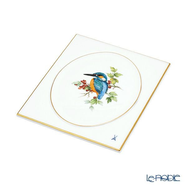 マイセン 陶板 鳥（カワセミ） 20.5×25cm 260110／53n31／Kingfisher