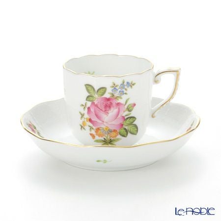 ヘレンド プティットローズブーケ PBR-1 00707-0-00 モカカップ＆ソーサー 150ml（ピンク）