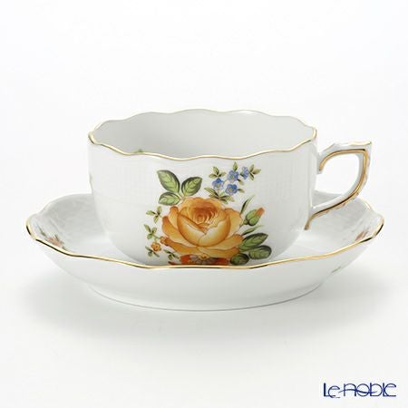 ヘレンド プティットローズブーケ PBR-3 00724-0-00 ティーカップ＆ソーサー 200ml イエロー
