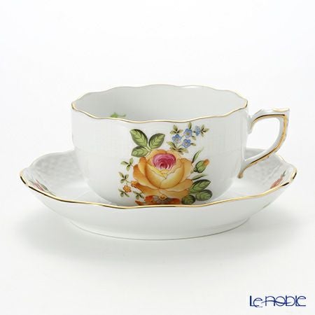 ヘレンド プティットローズブーケ PBR-4 00724-0-00 ティーカップ＆ソーサー 200ml イエロー／ピンク