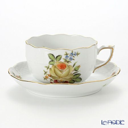 ヘレンド プティットローズブーケ PBR-5 00724-0-00 ティーカップ＆ソーサー 200ml イエロー／オレンジ