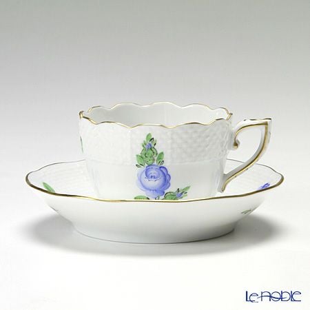 ヘレンド プティットローズ ブルー PRB 00711-0-00 モカカップ＆ソーサー 100ml