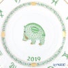 ヘレンド ゾディアック イヤーズプレート 2019年／平成31年／令和元年 亥（いのしし） 【プレート立て付】