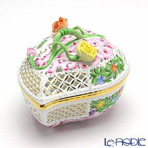 ヘレンド ファンタジー C 06200-0-02／6200 透かしボンボン入れ