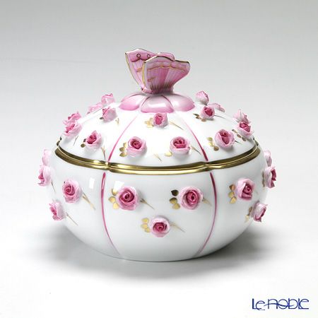 ヘレンド (HEREND) C-P 06266-0-17 ローズボンボン入れ 蝶