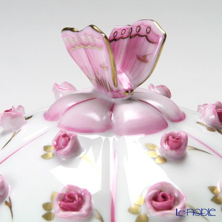 ヘレンド (HEREND) C-P 06266-0-17 ローズボンボン入れ 蝶