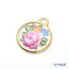 ヘレンド ペンダントトップ C 08073-0-00 フラワーラウンドピンク 4cm（ローズ）
