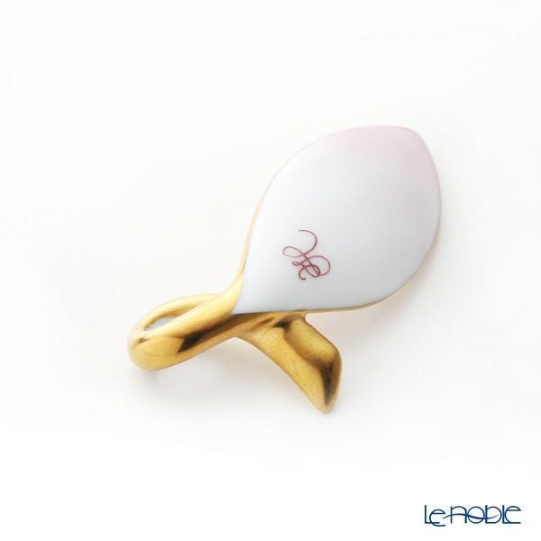 ヘレンド ペンダントトップ C6 08169-0-00 リーフ ボルドー 4×3.5cm