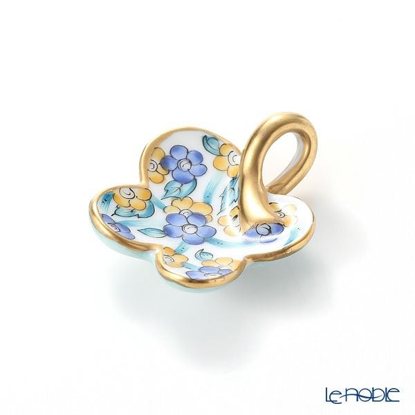 ヘレンド ペンダントトップ C1 08176-0-03 フラワー ブルー 4×3.5cm