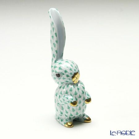 ヘレンド人形 05325-0-00 VHV タチミミバニー 9.8cm グリーン