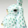 ヘレンド人形 05325-0-00 VHV タチミミバニー 9.8cm グリーン