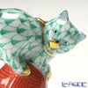 ヘレンド人形 05221-0-00 VHV ネコ グリーン