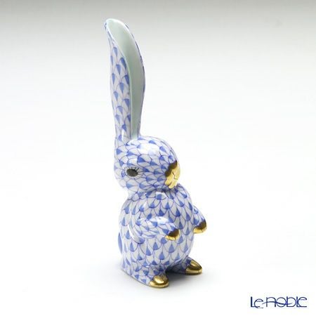 ヘレンド人形 05325-0-00 VHB タチミミバニー 9.8cm ブルー