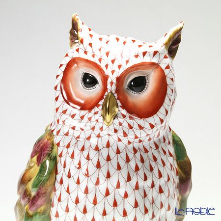 ヘレンド (HEREND) ファンタジー VH1CD 05180-0-00 ウォッチフルミミズク 30.8cm LE250 世界限定生産250点