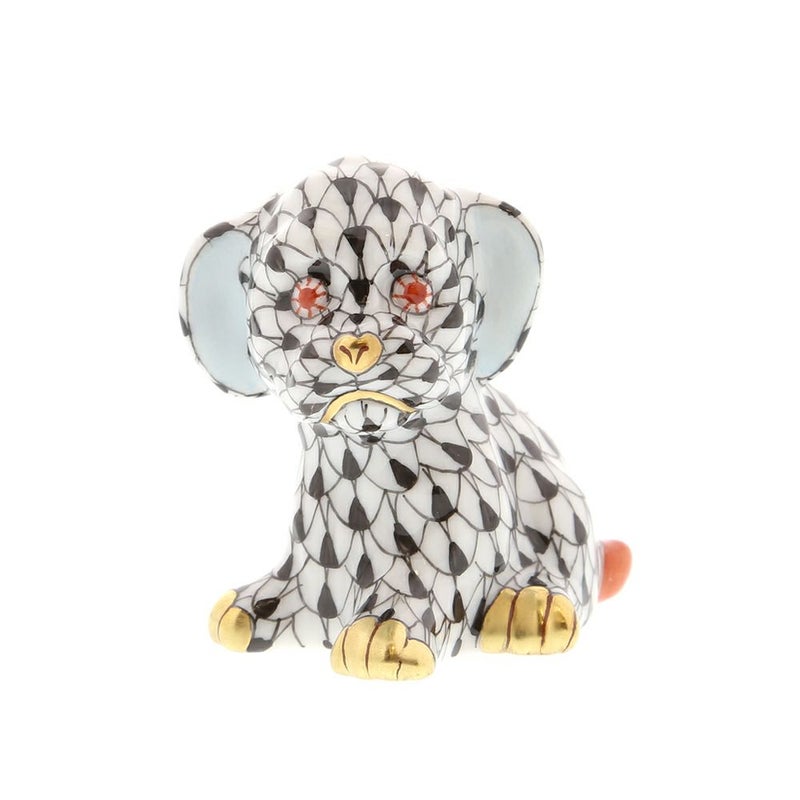 ヘレンド人形 05219-0-00 VHN イヌ 5cm ブラック