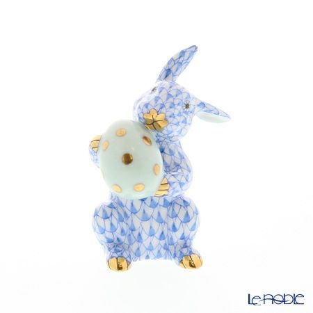 ヘレンド人形 05436-0-00 VHB イースターバニー 6cm ブルー