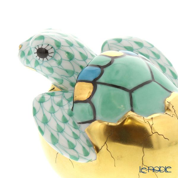 ヘレンド人形 VHV 05494-0-00 カメ グリーン 5cm
