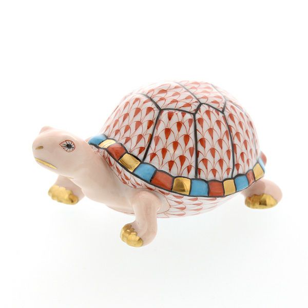 ヘレンド人形 VH 05508-0-00 カメ レッド 9.5cm