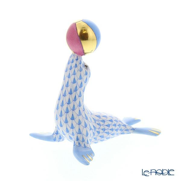ヘレンド人形 VHBM 05543-0-00 アシカ ブルー 8cm
