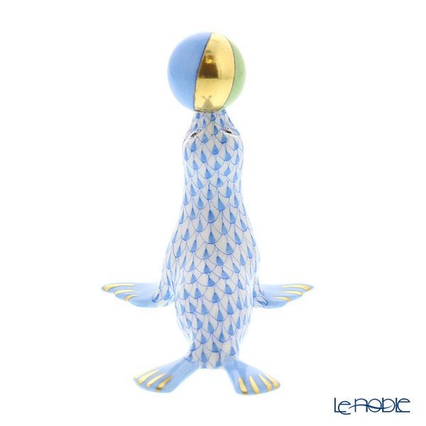 ヘレンド人形 VHBM 05543-0-00 アシカ ブルー 8cm