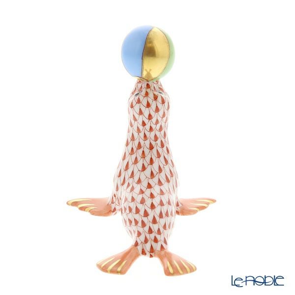 ヘレンド人形 VH 05543-0-00 アシカ レッド 8cm