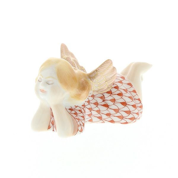 ヘレンド人形 VHM 05549-0-00 ライイングエンジェル レッド 4.5cm