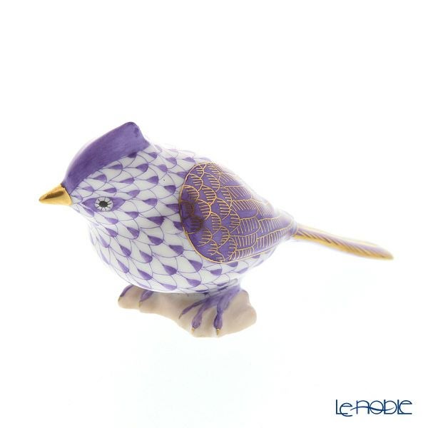 ヘレンド人形 VHLMN 05639-0-00 トリ（エボシガラ） ライラック 6cm