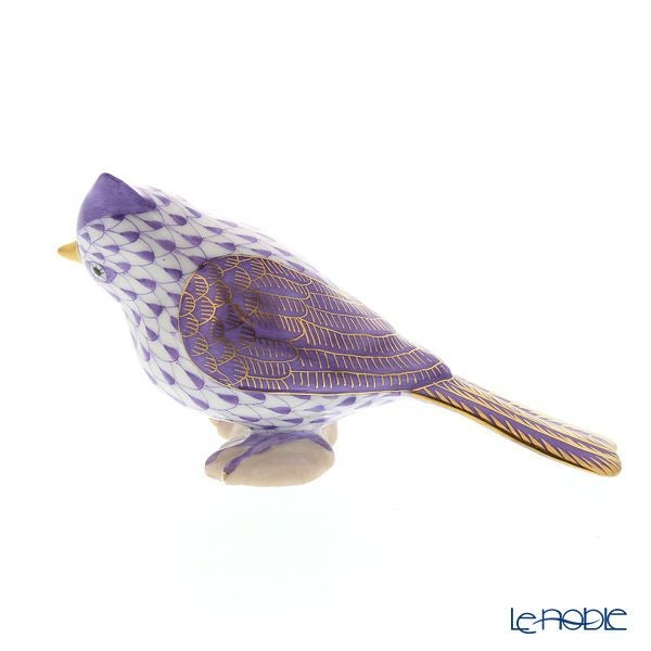 ヘレンド人形 VHLMN 05639-0-00 トリ（エボシガラ） ライラック 6cm