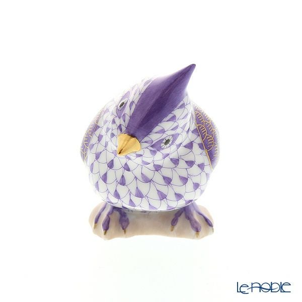ヘレンド人形 VHLMN 05639-0-00 トリ（エボシガラ） ライラック 6cm