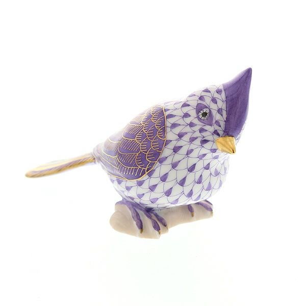 ヘレンド人形 VHLMN 05639-0-00 トリ（エボシガラ） ライラック 6cm